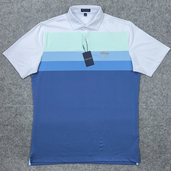 Peter Millar Polo Shirt Mens Large Torrey Pines Crown Crafted Performance‎ Golf - Picture 2 of 15